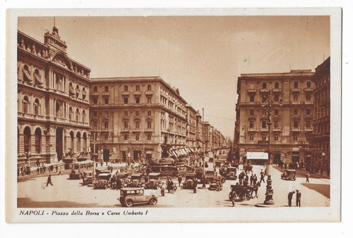 Cartolina napoli piazza della - napoli,