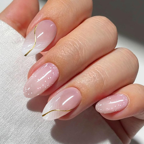 Unghie gel adesive french - unghie,