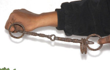 Morsetto In Ferro Vintage Rustico / Morsetto Per Cavallo Collezionabile 13675