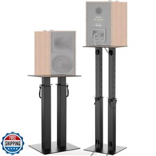 Coppia supporti altoparlanti universali doppi tubi resistenti supporti diffusori da libreria