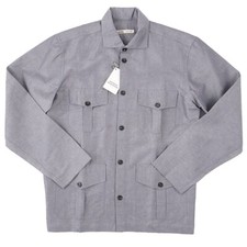 Maurizio Baldassari sovracamicia lino-cotone Sahariana M nuova con etichetta safari shirt jacket