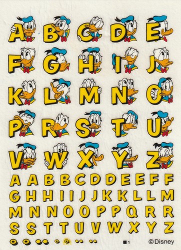 Alfabeto donald duck - alfabeto,