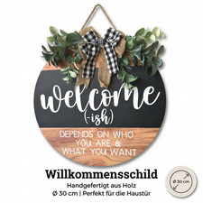 Türschild Willkommen Ingresso