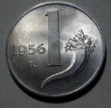 REPUBBLICA ITALIANA 1 LIRA 1956 FIOR DI CONIO UNCIRCULATED