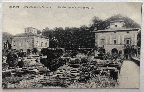 Cartolina bagnaia villa lante - bagnaia,