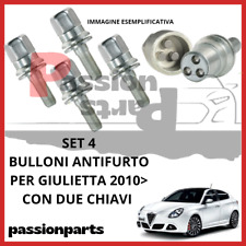 KIT 4 BULLONI ANTIFURTO CERCHI IN LEGA ALFA ROMEO GIULIETTA DAL 2010 2 CHIAVI