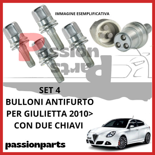 Kit bulloni antifurto cerchi - kit,