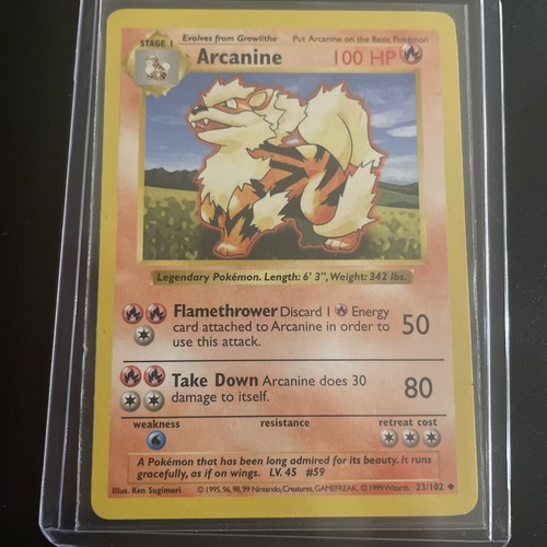 Arcanine 102 set base 1995 - base,
