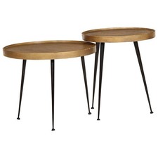Tavolini da Salotto 3 pz Oro