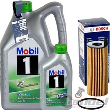 Filtro olio Bosch + mobile 1 Esp 5W30 adatto per BMW X3 F25 X4 F26 s/x Drive 18d + 20d