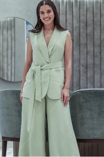 Gilet smoking zara donna verde - gilet,