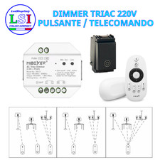 Regolatore Dimmer Varialuce 220V 300W Pulsante e Telecomando lampade strisce led