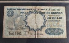 Banconota 1 DOLLARO MALESIA (1959), RARA, fuori corso, cartamoneta, numismatica