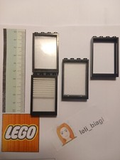 Lego 4347pb04 6386 - 4 x finestra nera 1 x 4 x 5 vintage originale