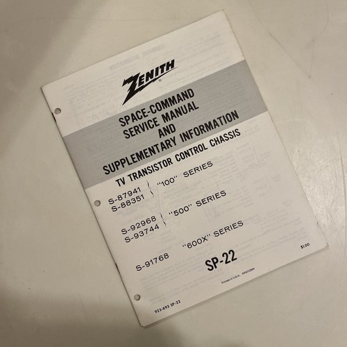 Zenith space command - space, manuale