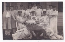vecchia foto cartolina 1915 militare, ospedale foto di gruppo, bottino Alta Slesia, Bytom