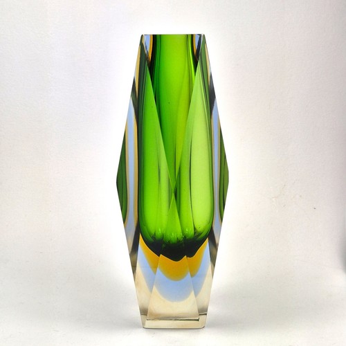 Vaso blocco vetro - vaso, sfaccettato