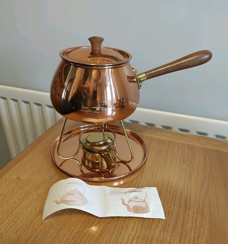 Vintage copper fondue - set,