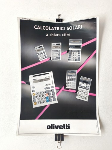 Poster pubblicitario olivetti - pubblicitario,