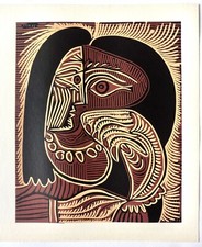 Pablo PICASSO LINOGRAVURE 1962