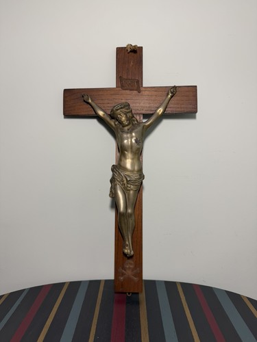 Vintage large wood - wood, cross
