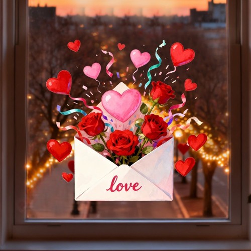 Adesivo vetro romantico forma