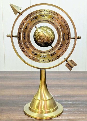Sfera armillare ottone con - sfera, in