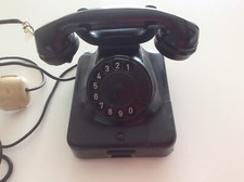 Telefono vintage anni 50 bakelite nera