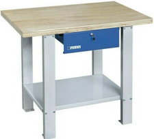 BANCO DA LAVORO PROFESSIONALE PER OFFICINA GARAGE PIANO LEGNO CASSETTO CHIAVE