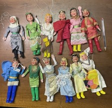 Set 12 Marionette a Filo Vintage - Burattini Antichi Teatrino Collezione