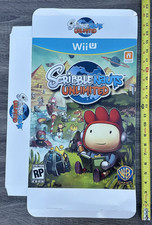 PROMO Scribblenauts Unlimited Wii U OVERSIZE GameStop Store Display Box 16"x11"