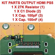 ✅  KIT RIPARAZIONE  SONY PS5 USCITA VIDEO  COMPONENTI SMD - RES + DIODE + CAP  ✅