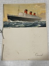 menu nave R.M.S. QUEEN MARY