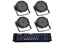 Kit 4 fari strobo rgb 36 led