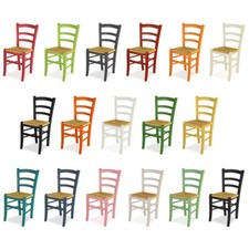 Sedia VENEZIA legno noce ristorante paglia agriturismo cucina casa arte classica