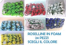 ROSE IN FOAM 24 PZ ROSELLINE 5 CM per BOMBONIERE SERIE LUX SCEGLI IL TUO COLORE