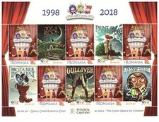 Romania 2018 fumetto per bambini Opera Gatto con gli stivali/Biancaneve/Libri Gulliver MNH