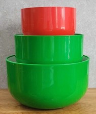 Set ciotola nidificazione pop art vintage POSTMODERNA ANNA CASTELLI Kartell FERRIERI rosso verde