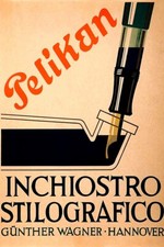 Vintage pelikan pens - pelikan, print