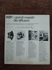 VOLANTINO PUBBLICITARIO KEF ELECTRONICS LIMITED DIFFUSORI