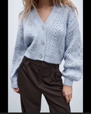 Cardigan pull a perle zara
