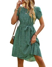 Abito midi estivo verde boho