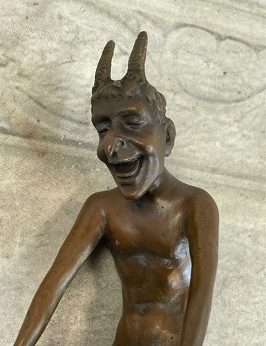 Rara figura diavolo bronzo - rara,