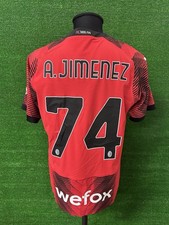 Maglia Milan A,JIMENEZ Match Iusse Worn Shirt Preparata Indossata Camiseta Spain