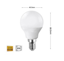 LED BULB 6W BALL BULBS NATURAL