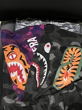 A Bathing Ape Hoodie Color Camo Tiger Shark Wide Full Zip Double