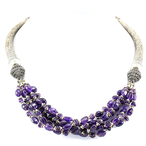 Collana pietre preziose - collana, di
