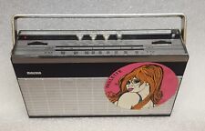 radio d'epoca ricevitore portatile AM FM minerva batterie pila piatta