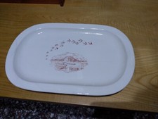 SANO OTTIMO STATO Vassoio Mulino Bianco ceramica anni'80 con Rondini 24x30 cm