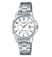 CASIO LTP-V004D-7BUDF OROLOGIO DONNA ACCIAIO BIANCO DATA 30mm SOTTOCOSTO
